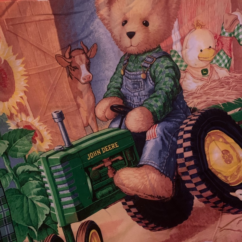 John Deere Crib blanket rare